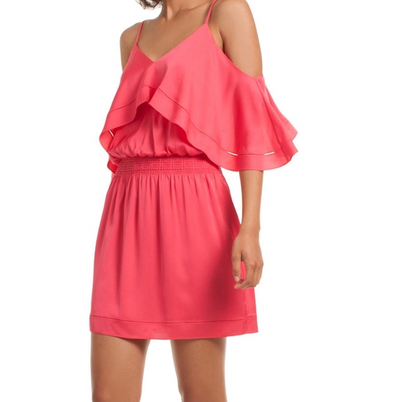 Trina Turk Dresses & Skirts - TRINA TURK Colusa cold shoulder dress S pink